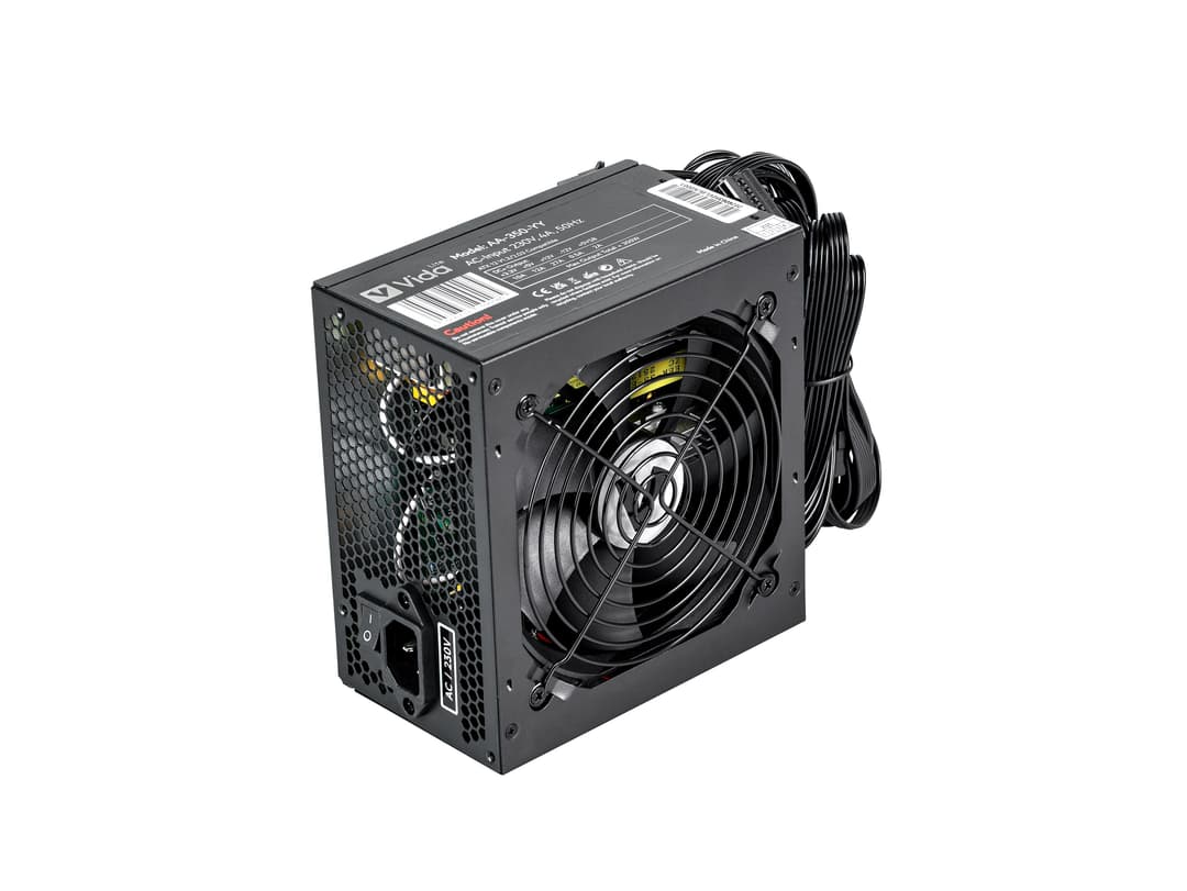 VIDA Lite 350W ATX Power Supply - 120mm Fan, Passive PFC, 24-pin - Black - Image 1