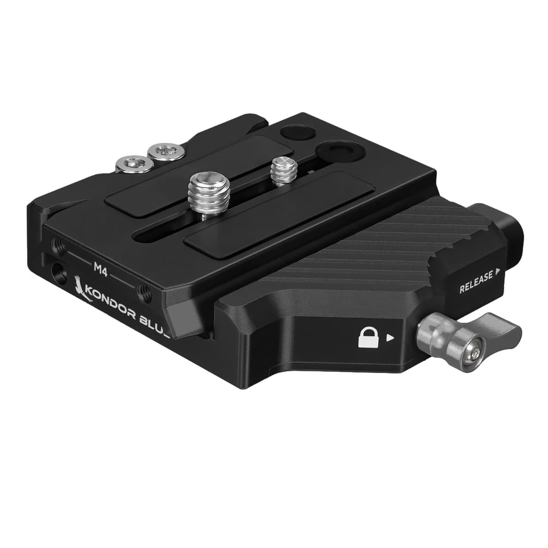 Kondor Blue 501 Adjustable Baseplate (501 QR) for 15mm Rod Rigs - Black - Image 1