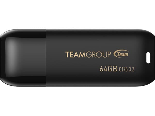 TEAMGROUP C175 64GB USB 3.2 Gen 1 Flash Drive Rounded Streamlined Unibody Design Black Pearl Seamless Construction Matte and Glossy Finish  Speed Up to 100MB/s (TC175364GB01) - Image 2