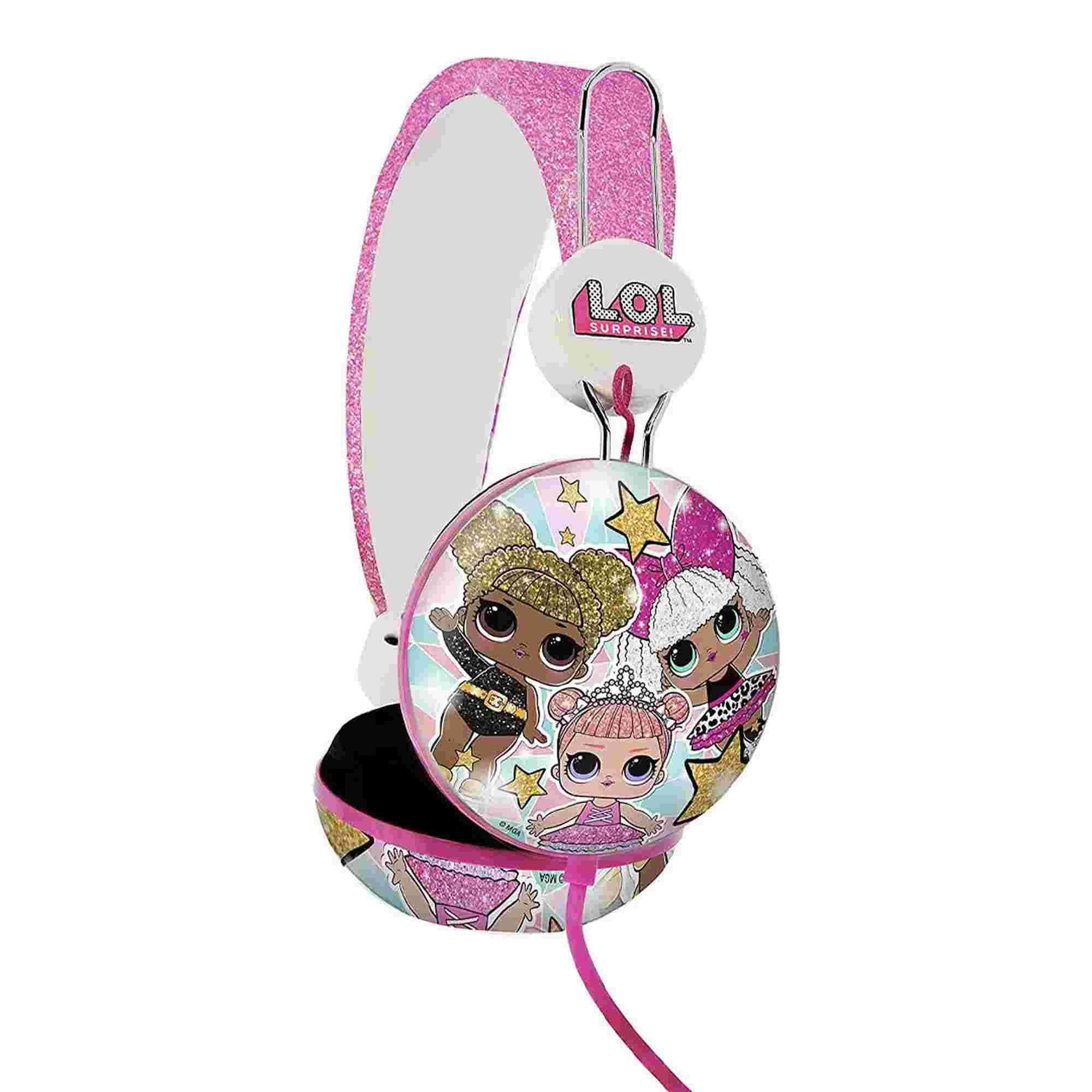 L.O.L. Surprise! Glitter Glam Kid's Wired Headphones - Pink