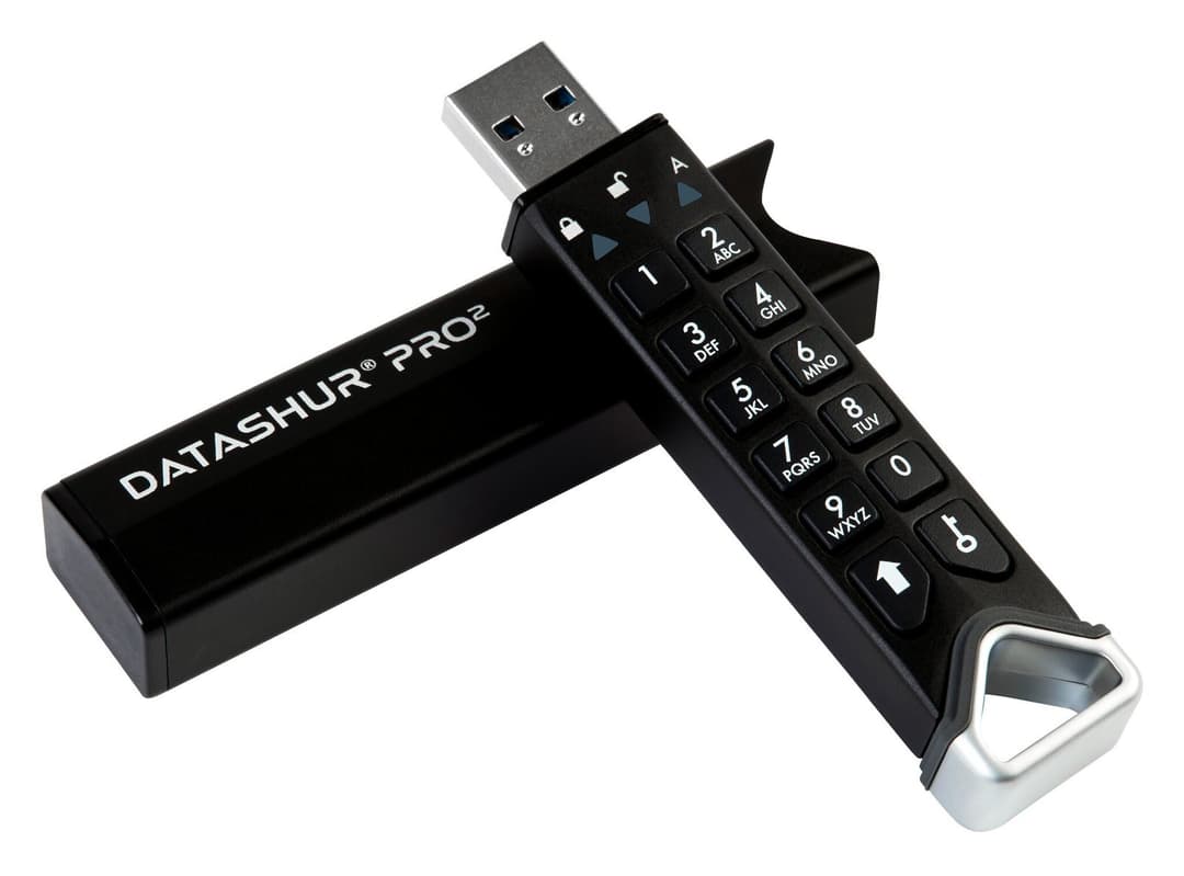 iStorage datAshur PRO2 Secure Encrypted USB Flash Drive, FIPS 140-2 Level 3, AES-XTS 256-bit - 32GB - Image 2
