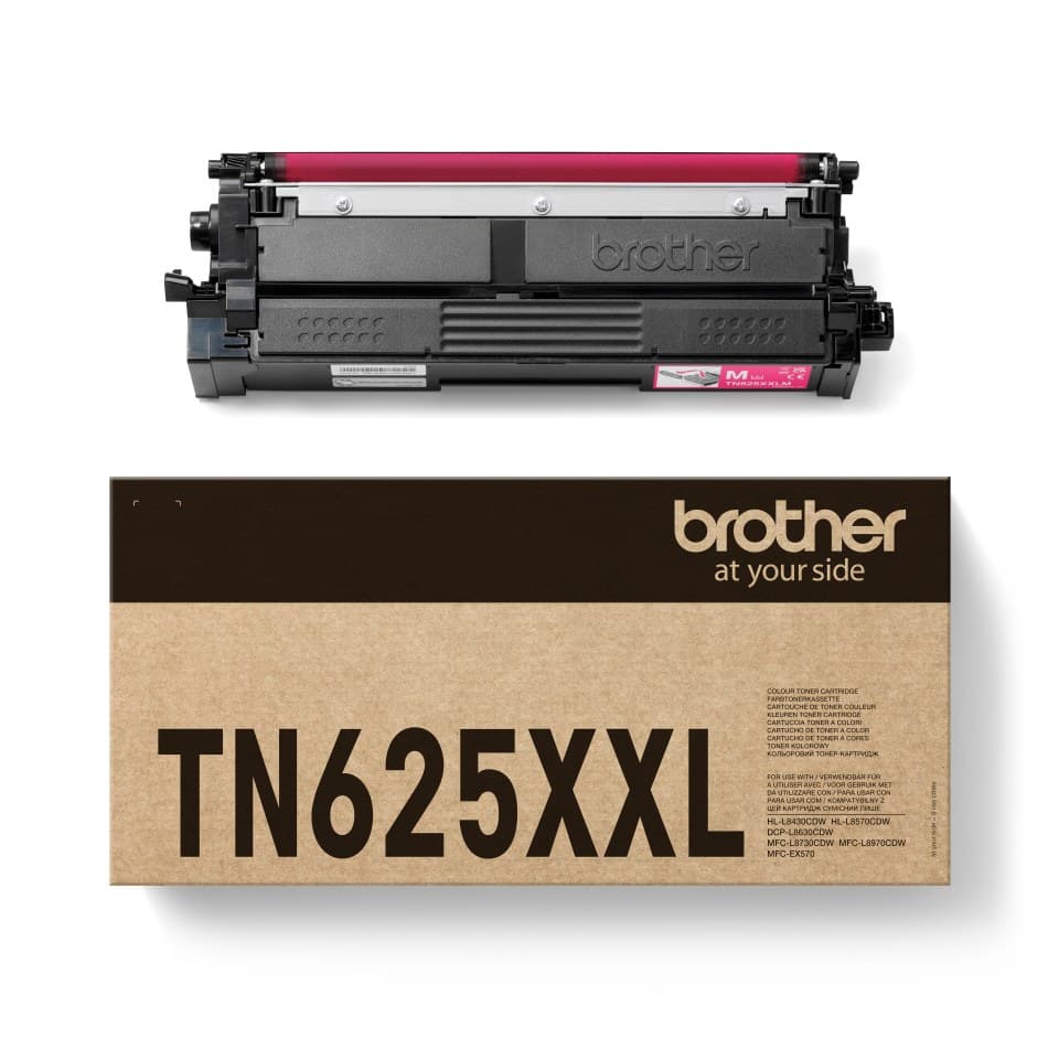 Brother TN-625XXL Super High Yield Original Toner Cartridge 6,500 Pages - Magenta - Image 1