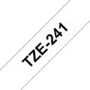 Brother TZe-241 Laminated Label Tape 18mm x 8m - Black on White thumbnail 1