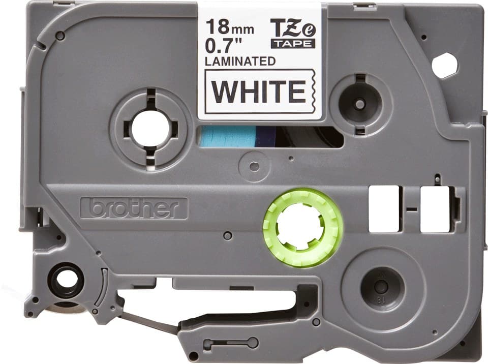 Brother TZe-241 Laminated Label Tape 18mm x 8m - Black on White - Image 2