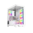 1st Player MI8 White Mid Tower Tempared Glass White Gaming PC Case with 7x ARGB Fans thumbnail 1