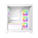 1st Player MI8 White Mid Tower Tempared Glass White Gaming PC Case with 7x ARGB Fans thumbnail 4
