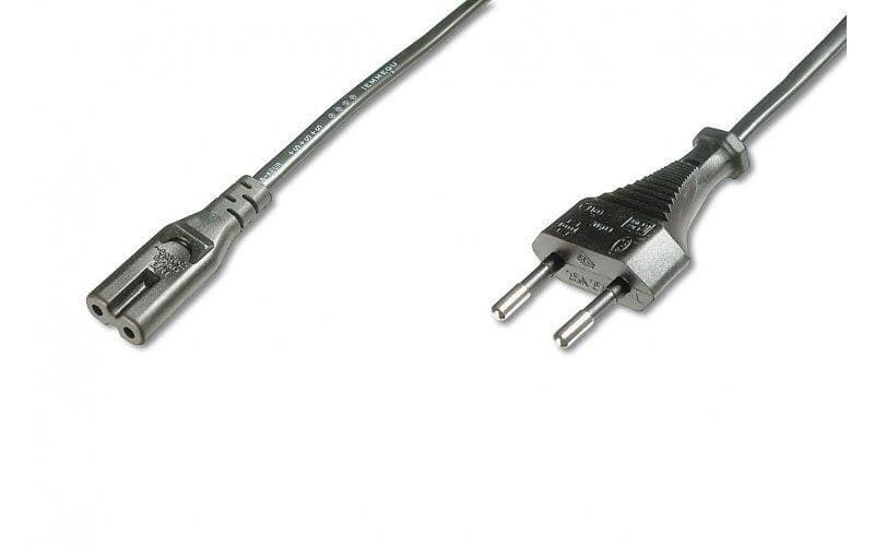 Mercodan Euro Plug to C7 Unearthed Power Cable 1.8m - Black - Image 1