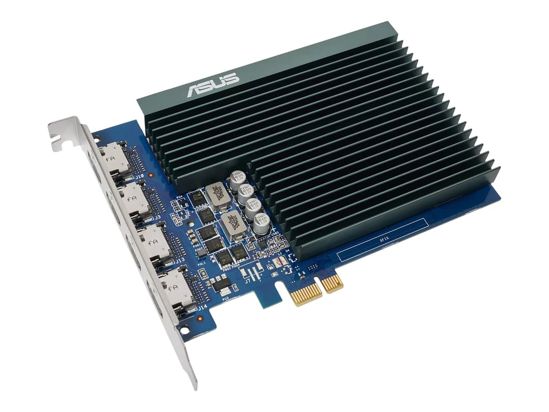 ASUS GT730-4H-SL-2GD5 NVIDIA GeForce GT 730 2GB GDDR5 Fanless Graphics Card 4x HDMI - Image 1
