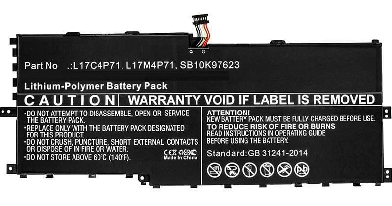CoreParts MBXLE-BA0129 Replacement Laptop Battery for Lenovo ThinkPad X1 Yoga 2018 (L17C4P71, SB10K97623), 15.17V 2900mAh 44Wh Li-Pol - Image 1