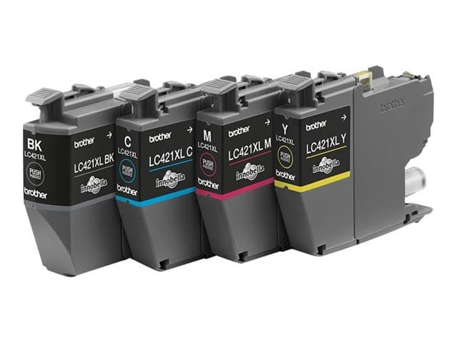 Brother LC421XL Original XL High Yield Ink Cartridge Multipack - 4 Pack, Black, Cyan, Magenta, Yellow - 500 Pages Each (LC421XLVAL) - Image 3