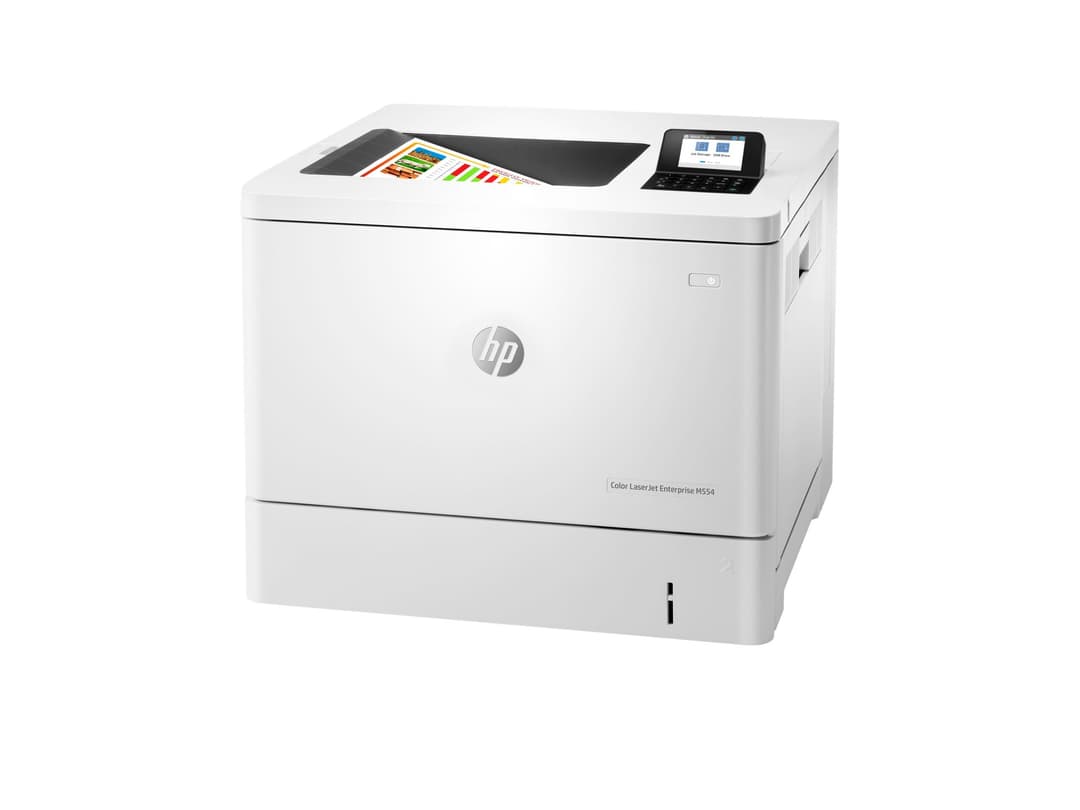 HP Color LaserJet Enterprise M554dn A4 Colour Laser Printer - Image 1