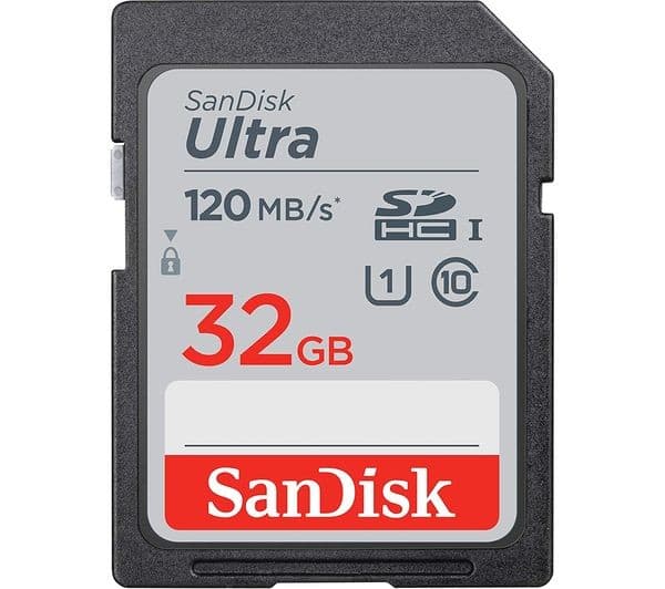 SanDisk Ultra 32GB SDHC UHS-I Memory Card - Class 10, U1, 120MB/s