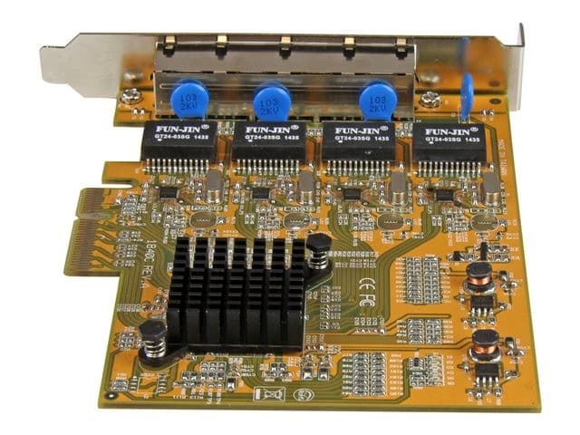 StarTech.com ST1000SPEX43 4-Port Gigabit Ethernet PCIe x4 Network Card - Quad Port NIC - Image 2