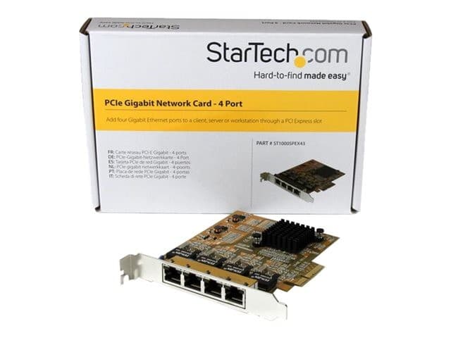 StarTech.com ST1000SPEX43 4-Port Gigabit Ethernet PCIe x4 Network Card - Quad Port NIC - Image 5