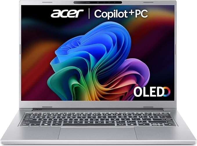 Acer Aspire 14 AI A14-61M Copilot+ Laptop - AMD Ryzen AI 5 340, 16GB RAM, 512GB SSD, 14 Inch WUXGA OLED - Silver
