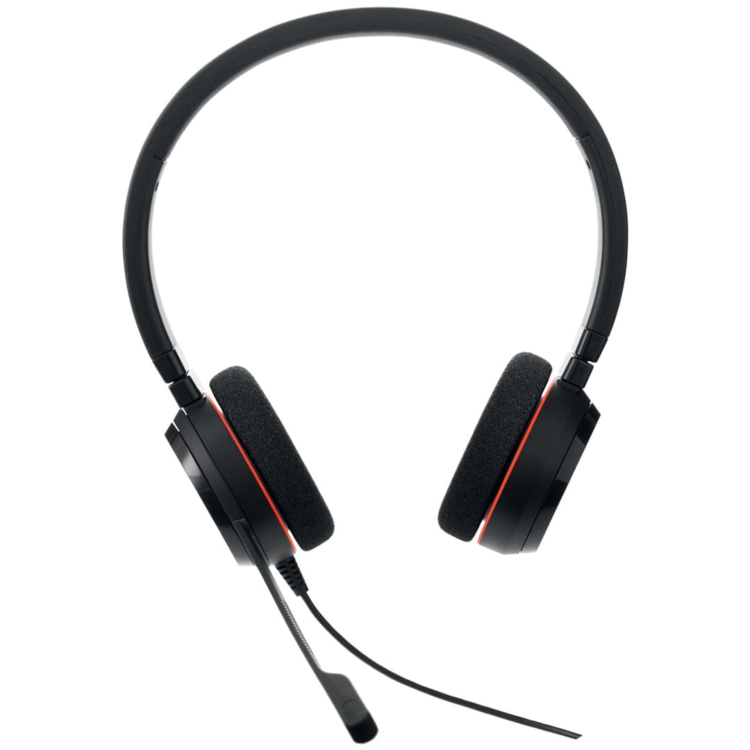 Jabra Evolve 20 UC Stereo Wired Headset, USB-C with USB-A Adapter - Image 2