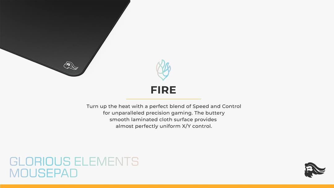 GLORIOUS Elements FIRE Hybrid Cloth Gaming Mousepad - Black - Image 5