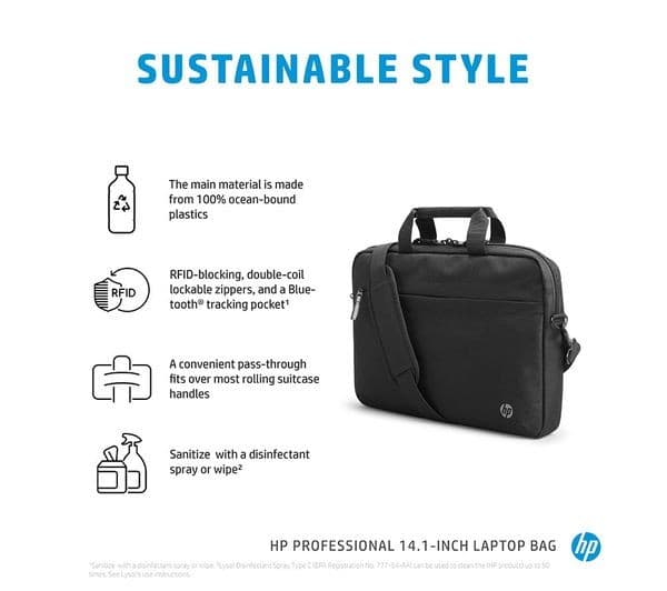 HP Professional 14.1” Laptop Case (500S8AA) - Black - Image 4