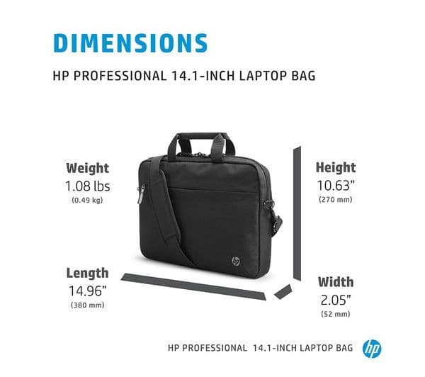 HP Professional 14.1” Laptop Case (500S8AA) - Black - Image 6