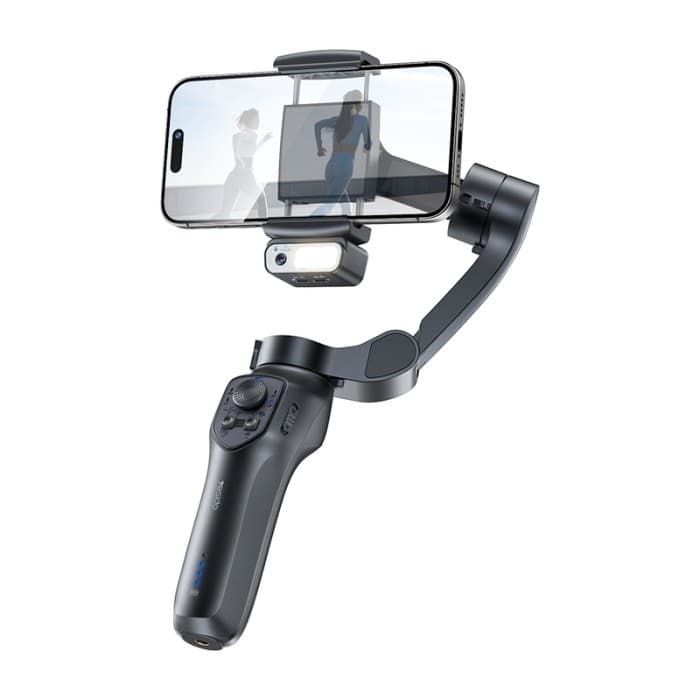 YESIDO SF21 3-Axis Gimbal Stabilizer for Smartphones — Portable Handheld Selfie Stick with Smart Stabilization, AI Auto Face Tracking Camera, Fill Light, Tripod & 2550mAh Battery - Image 1