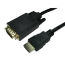 Cables Direct 1m HDMI (Male) to VGA (Male) Cable, Gold Plated thumbnail 1