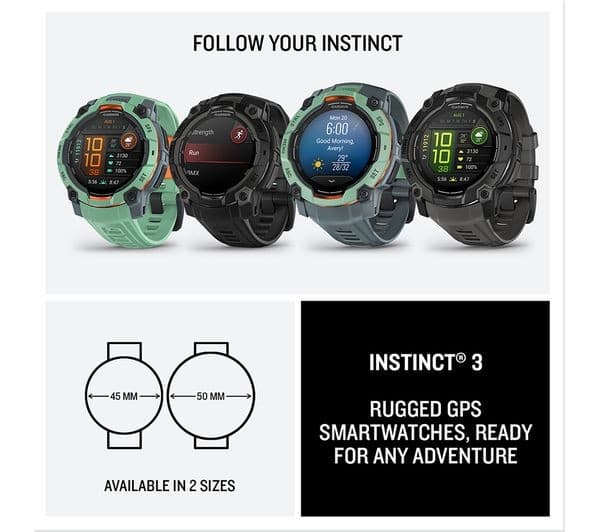 Garmin Instinct 3 AMOLED Smartwatch 50mm Neo Tropic - Image 7