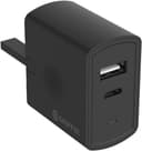 Griffin GP-152-BLK-UK Dual-Port Wall Charger (USB-C 15W + USB-A 18W), UK Plug, Black thumbnail 1
