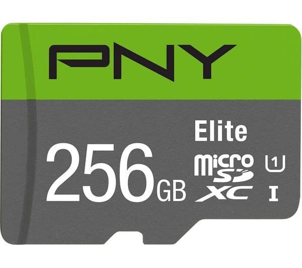 PNY Elite 256GB microSDXC Memory Card Class 10 UHS-I U1 A1 with SD Adapter
