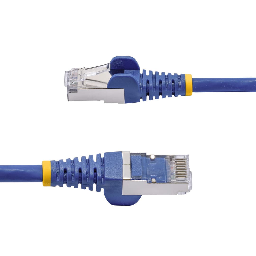 StarTech.com 50cm Blue CAT8 Ethernet Cable, Snagless RJ45, 25G/40G, 2000MHz, 100W PoE++, S/FTP, 26AWG Pure Bare Copper Wire, LSZH, Shielded Network Patch Cord w/Strain Reliefs, Fluke Channel Tested - Image 3