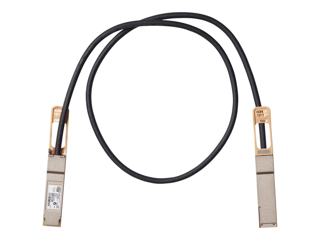 Cisco QSFP-100G-CU3M 100GBase QSFP28 Passive Direct Attach Copper Cable 3m - Image 1