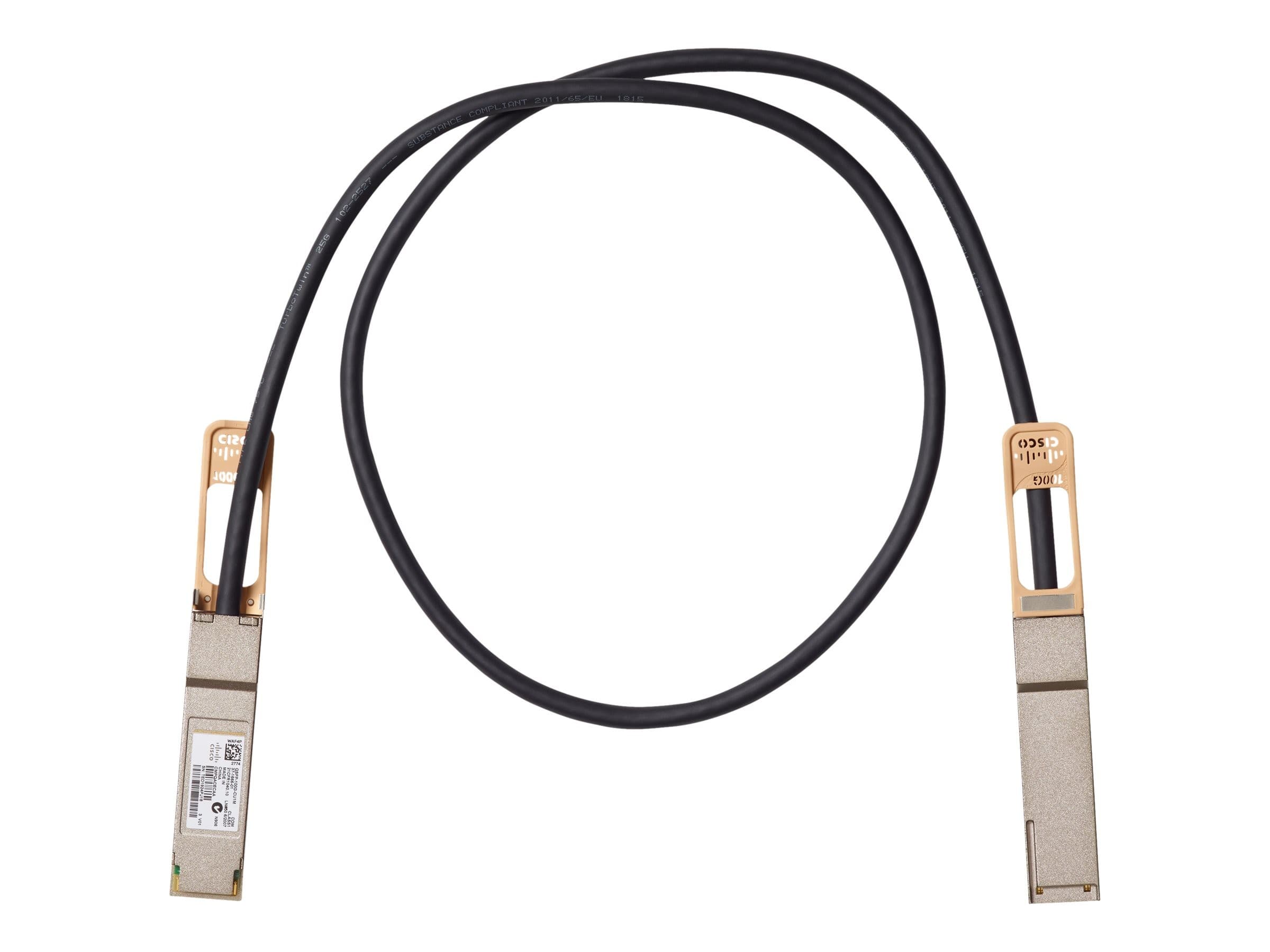 Cisco QSFP-100G-CU3M 100GBase QSFP28 Passive Direct Attach Copper Cable 3m