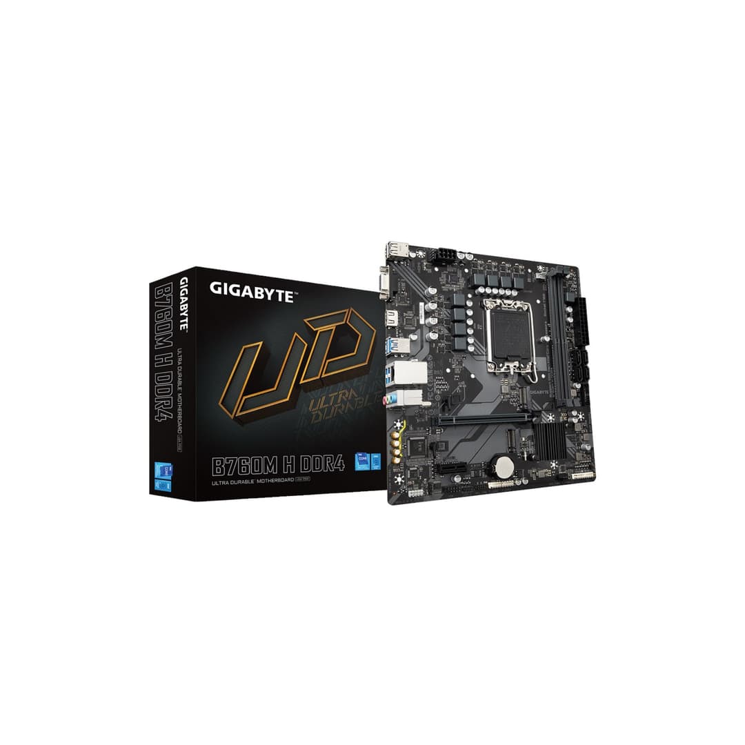 GIGABYTE B760M H DDR4 Micro ATX Intel LGA1700 Motherboard - Image 1