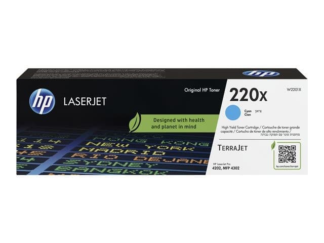 HP 220X High Yield Original LaserJet Toner Cartridge - Cyan - Image 3
