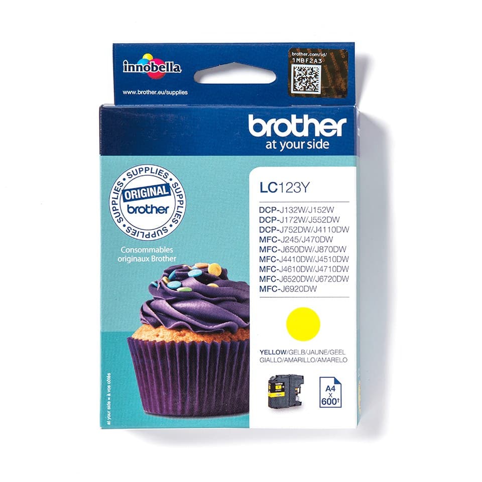 Brother LC123Y Original Ink Cartridge - Yellow - Image 1