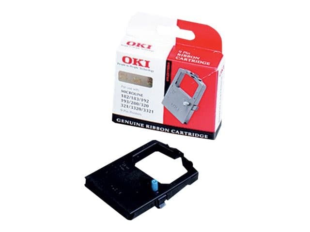 OKI 09002303 Black Dot-Matrix Printer Ribbon for Microline 182-193, 280, 320/321, 3320/3321