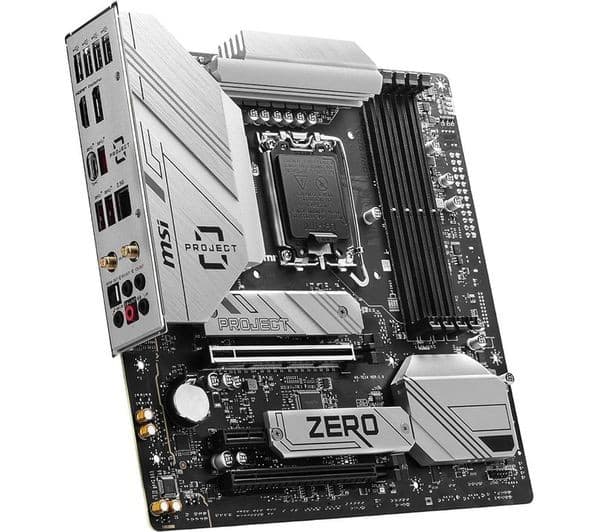MSI B760M Project Zero Intel B760 LGA 1700 Back-Connect Wi-Fi 6E DDR5 Micro-ATX Motherboard - Image 1