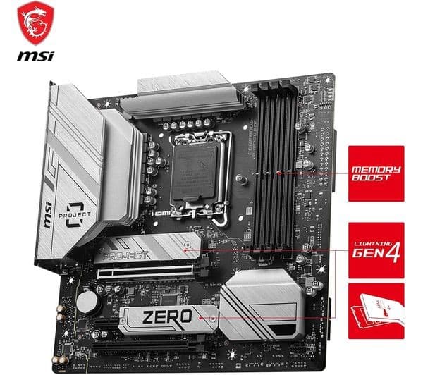 MSI B760M Project Zero Intel B760 LGA 1700 Back-Connect Wi-Fi 6E DDR5 Micro-ATX Motherboard - Image 5
