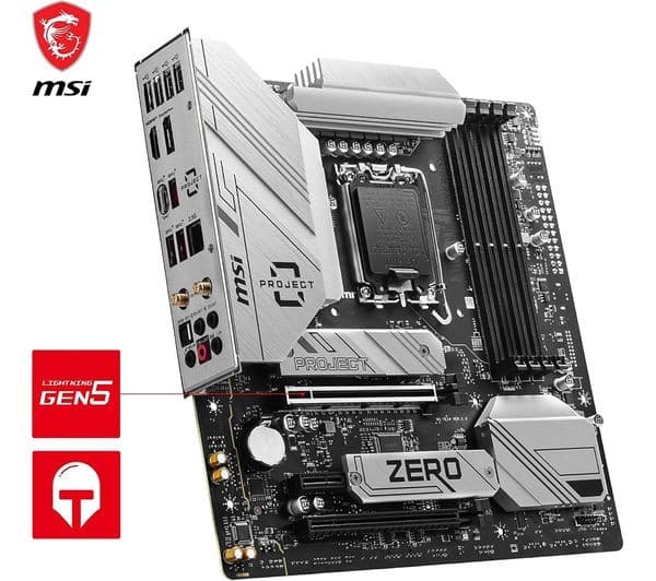 MSI B760M Project Zero Intel B760 LGA 1700 Back-Connect Wi-Fi 6E DDR5 Micro-ATX Motherboard - Image 6