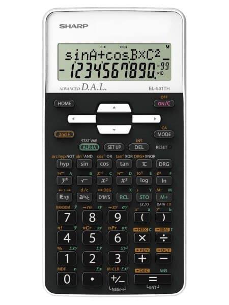 Sharp EL-531TH Pocket Scientific Calculator Black, White