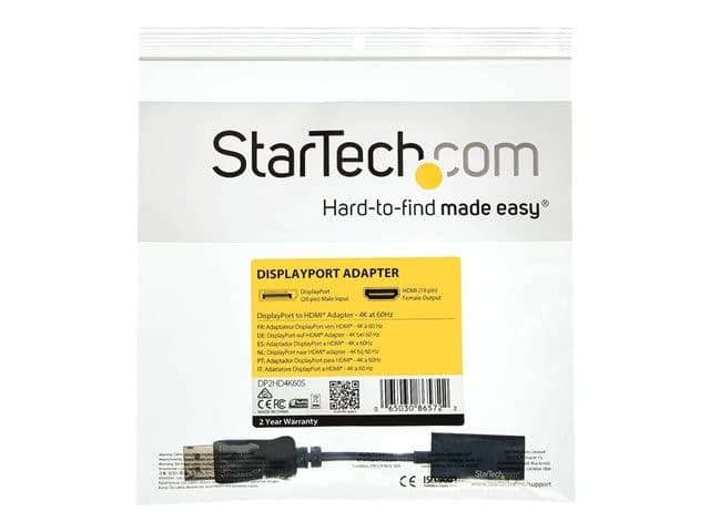 StarTech DP2HD4K60S Active DisplayPort to HDMI Adapter 4K 60Hz Black - Image 6