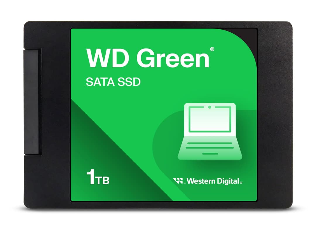 Western Digital WD Green WDS100T3G0A 1TB 2.5" SATA III Internal SSD - Green - Image 1