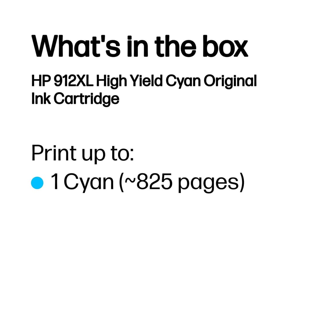 HP 912XL High Yield Cyan Original Ink Cartridge - Image 3