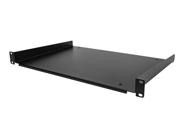 StarTech.com 1U Fixed Server Rack Mount Shelf, 12in Deep Steel Universal Cantilever Tray for 19" AV/Data/Network Equipment Rack with Cage Nuts & Screws, 55lbs Weight Capacity, 12" Deep - 1U Network Rack Shelf - rack shelf - 1U - Image 1