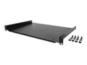 StarTech.com 1U Fixed Server Rack Mount Shelf, 12in Deep Steel Universal Cantilever Tray for 19" AV/Data/Network Equipment Rack with Cage Nuts & Screws, 55lbs Weight Capacity, 12" Deep - 1U Network Rack Shelf - rack shelf - 1U thumbnail 3