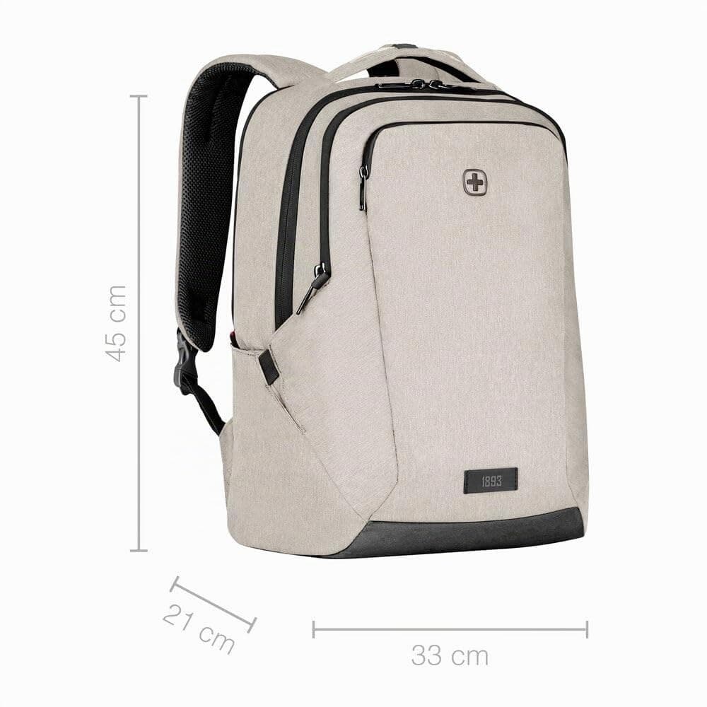 WENGER MX Professional Sac pour portable avec poche tablette, Notebook jusqu’à 16’’, Tablette jusqu’à 10’’, Rangement, 21 l, Bureau Affaires Fac, Beige, 653500 - Image 4