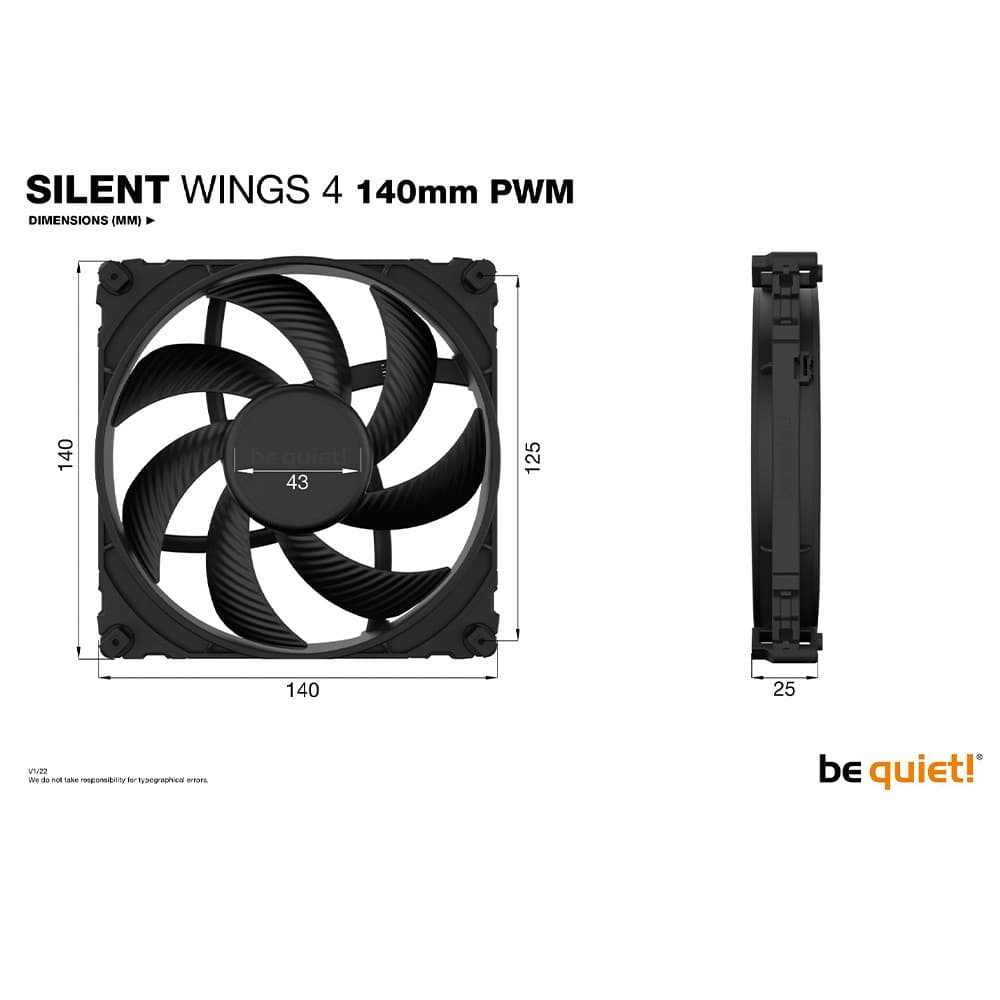be quiet! Silent Wings 4 140mm PWM Case Fan - Image 2