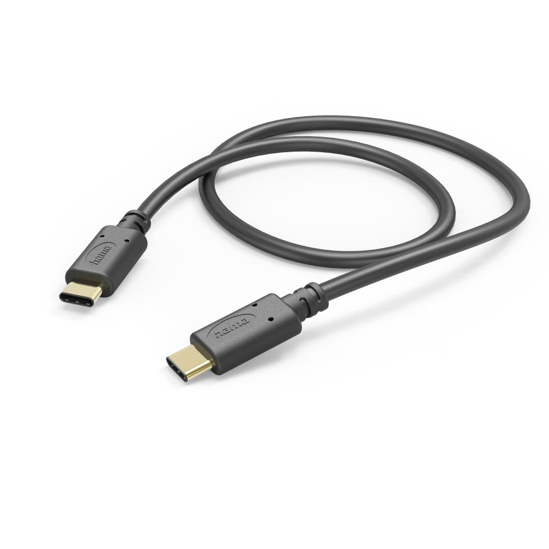 Hama USB-C to USB-C Charging Cable, 1.5 m, Black - Image 1