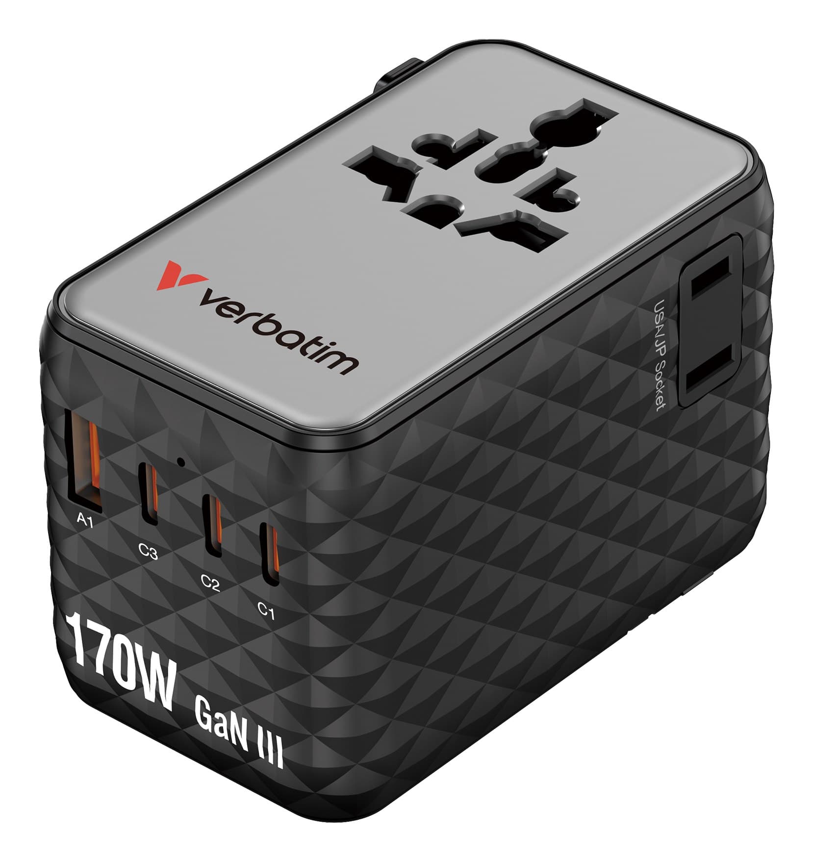 Verbatim Charge 'n' Travel 170W Universal Travel Adapter Black