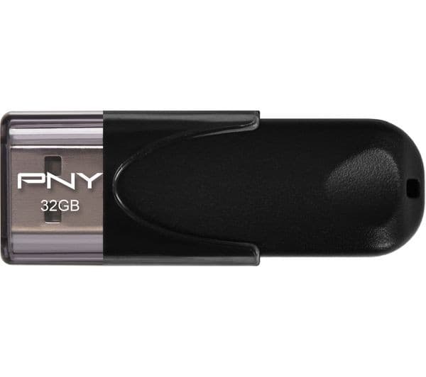 PNY Attaché 4 USB 2.0 Memory Stick - 32 GB, Black