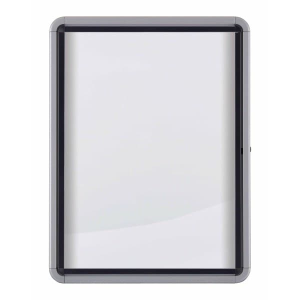 Nobo Premium Plus Outdoor Magnetic Lockable Notice Board 9xA4 - White - Image 2